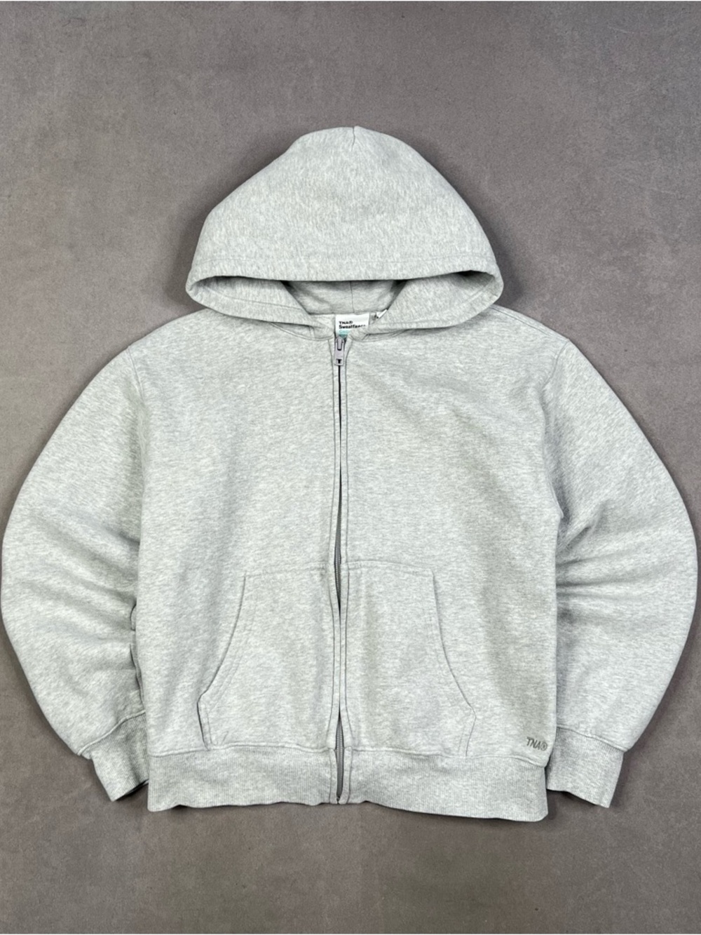 TNA Light Gray Full-Zip Hoodie
